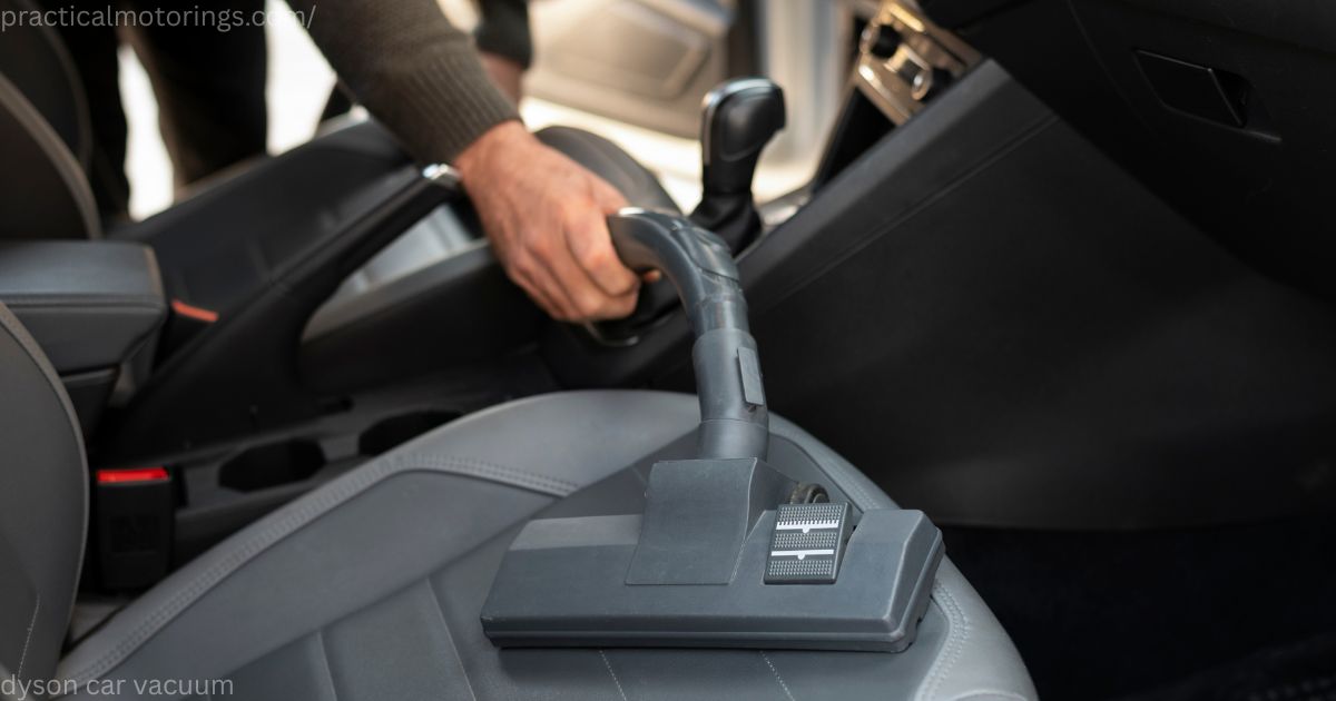 Dyson car vacuum cleaning muddy floor mats in a Canadian vehicle