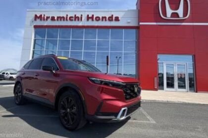 Rows of affordable used cars Miramichi dealership lot with clear pricing signs