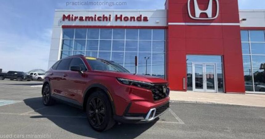 Rows of affordable used cars Miramichi dealership lot with clear pricing signs
