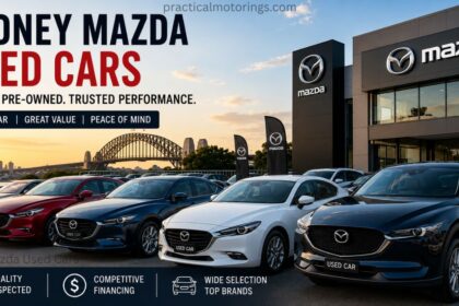 Sydney Mazda used cars lineup displayed at Canadian dealership showroom