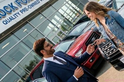 Westlock Ford used cars lot with trucks and SUVs for sale in Alberta